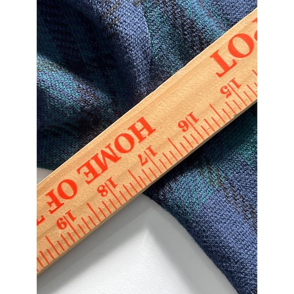 Talbots Black Watch Plaid Merino Cardigan Sweater Long Women XS Blue Green Black - Picture 4 of 6
